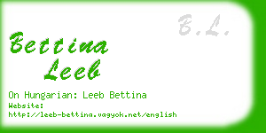 bettina leeb business card